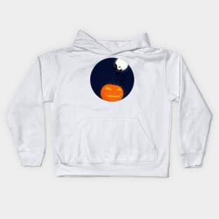 Halloween Pumpkin & Bats Kids Hoodie